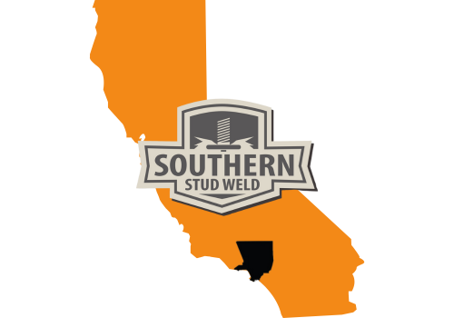 Southern Stud weld logo over Los Angeles, California